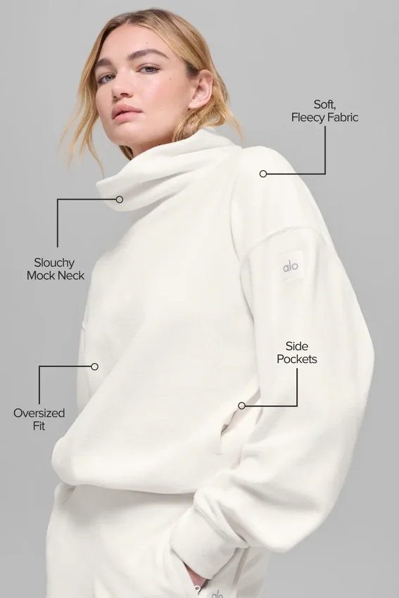 Maglione Hazy in pile polare - Avorio