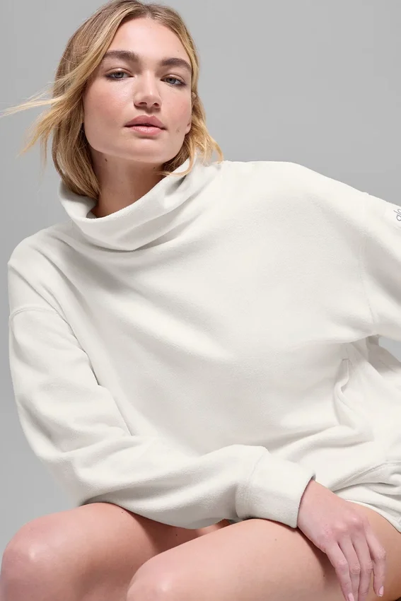 Maglione Hazy in pile polare - Avorio