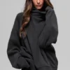 Maglione Hazy in pile polare - Nero