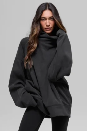 Maglione Hazy in pile polare - Nero