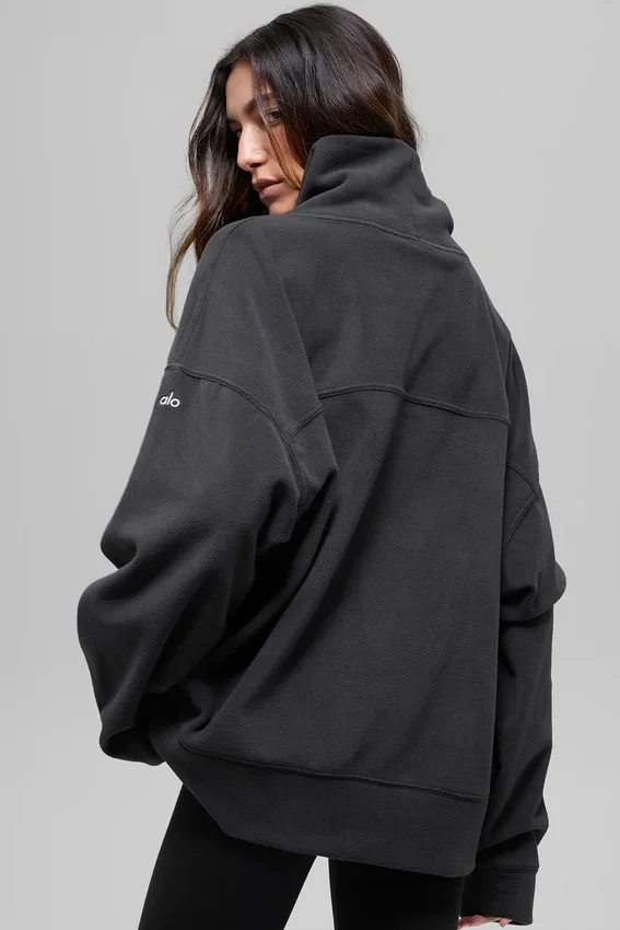 Maglione Hazy in pile polare - Nero