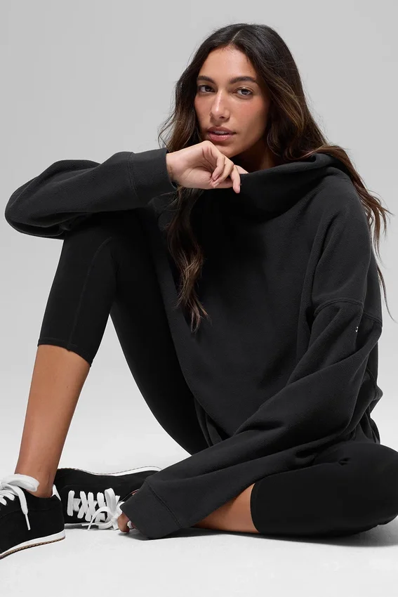 Maglione Hazy in pile polare - Nero