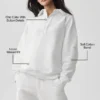 Maglione Henley a maniche lunghe Take It Easy - Bianco