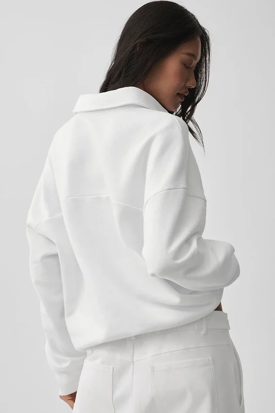 Maglione Henley a maniche lunghe Take It Easy - Bianco