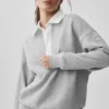 Maglione Henley a maniche lunghe Take It Easy - Grigio melange sportivo/Bianco