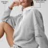 Maglione Henley a maniche lunghe Take It Easy - Grigio melange sportivo/Bianco