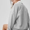 Maglione Henley a maniche lunghe Take It Easy - Grigio melange sportivo/Bianco