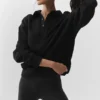 Maglione Henley a maniche lunghe Take It Easy - Nero