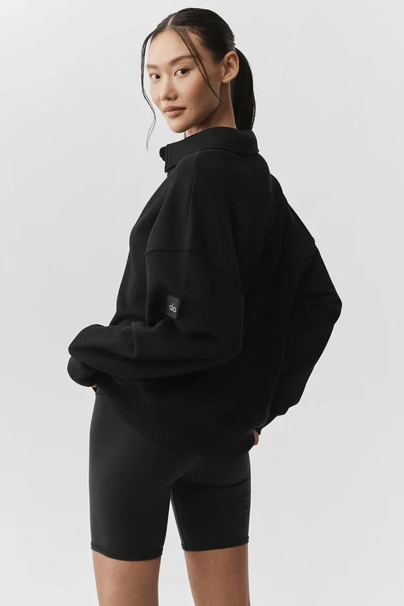 Maglione Henley a maniche lunghe Take It Easy - Nero
