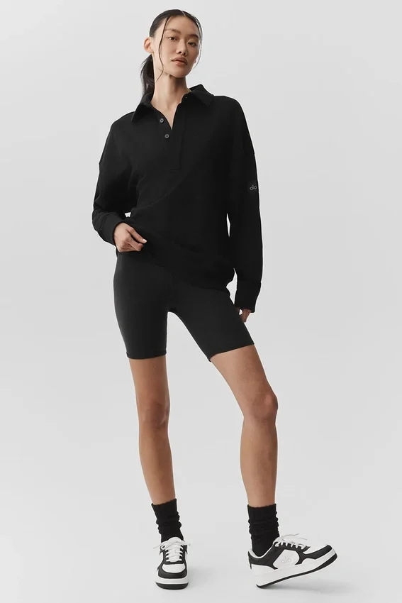 Maglione Henley a maniche lunghe Take It Easy - Nero
