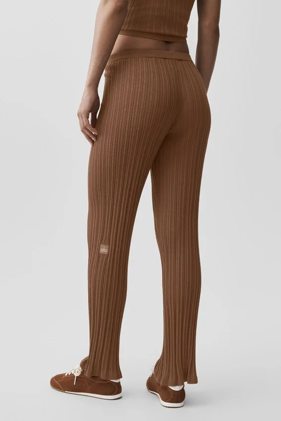 Maglione High-Waist con gamba dritta “Sunlit” - Marrone “Sun Kissed”