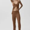 Maglione High-Waist con gamba dritta “Sunlit” - Marrone “Sun Kissed”
