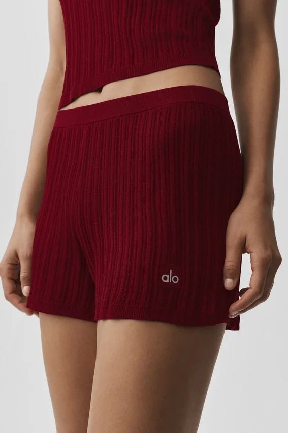 Maglione High-Waist in maglia Sunlit - Rosso Summer Romance