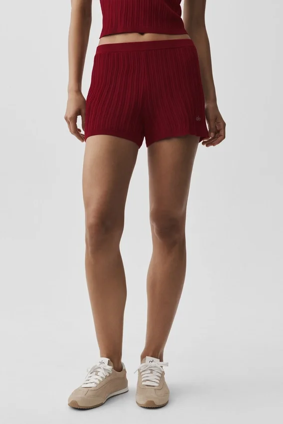 Maglione High-Waist in maglia Sunlit - Rosso Summer Romance