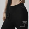 Maglione High-Waist Sunlit a gamba dritta in maglia - Nero