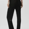 Maglione High-Waist Sunlit a gamba dritta in maglia - Nero