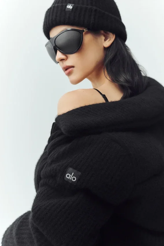 Maglione imbottito in cashmere Northstar - Nero