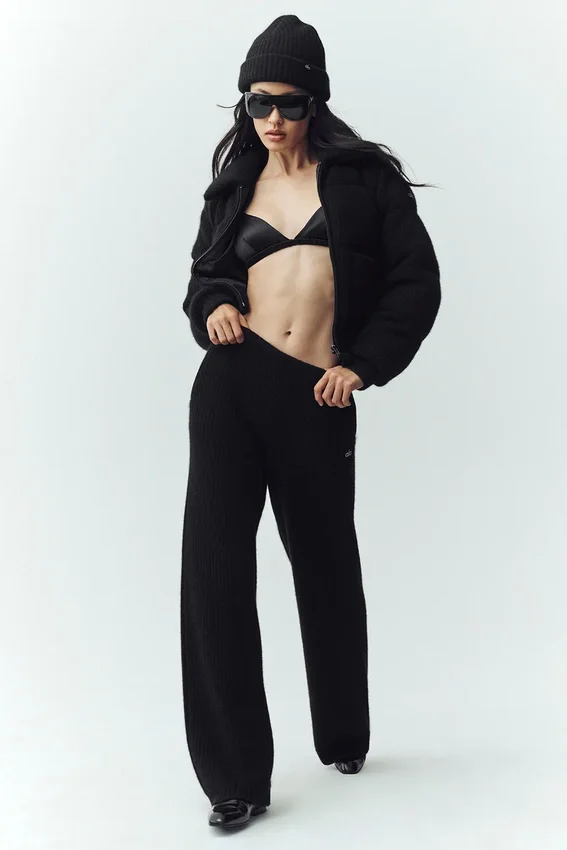 Maglione imbottito in cashmere Northstar - Nero