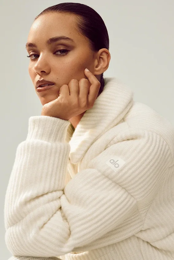 Maglione imbottito Northstar in cashmere - Avorio