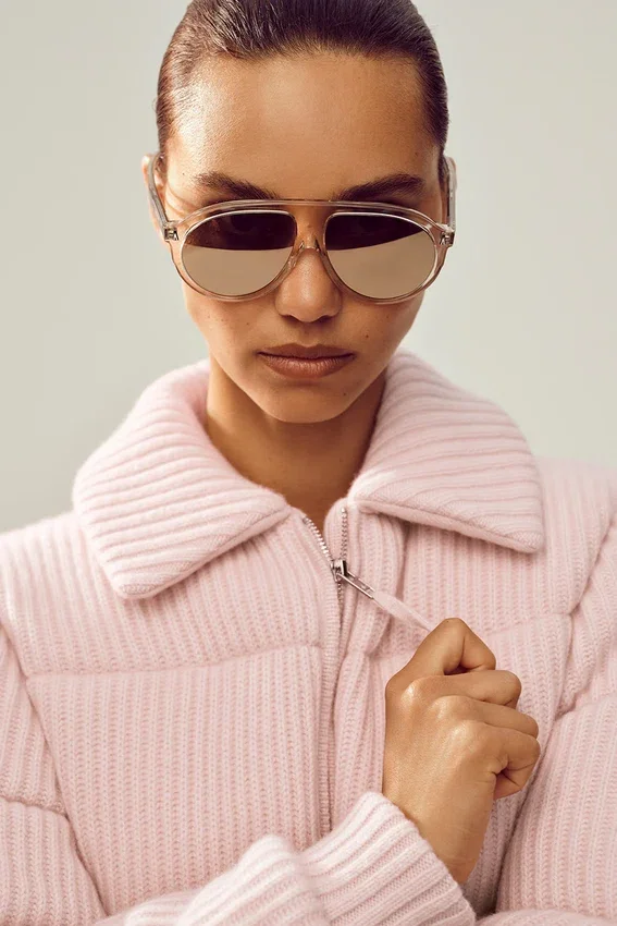 Maglione imbottito Northstar in cashmere - Rosa ghiaccio
