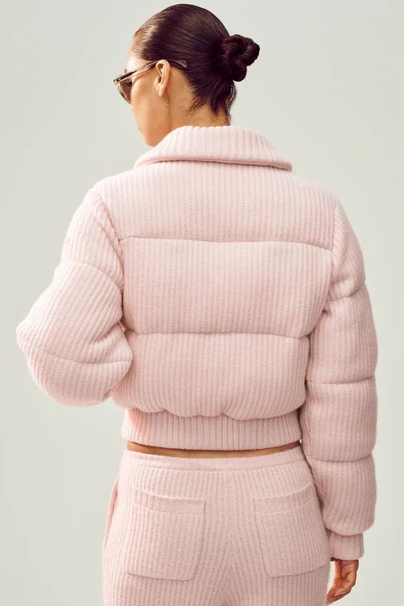 Maglione imbottito Northstar in cashmere - Rosa ghiaccio