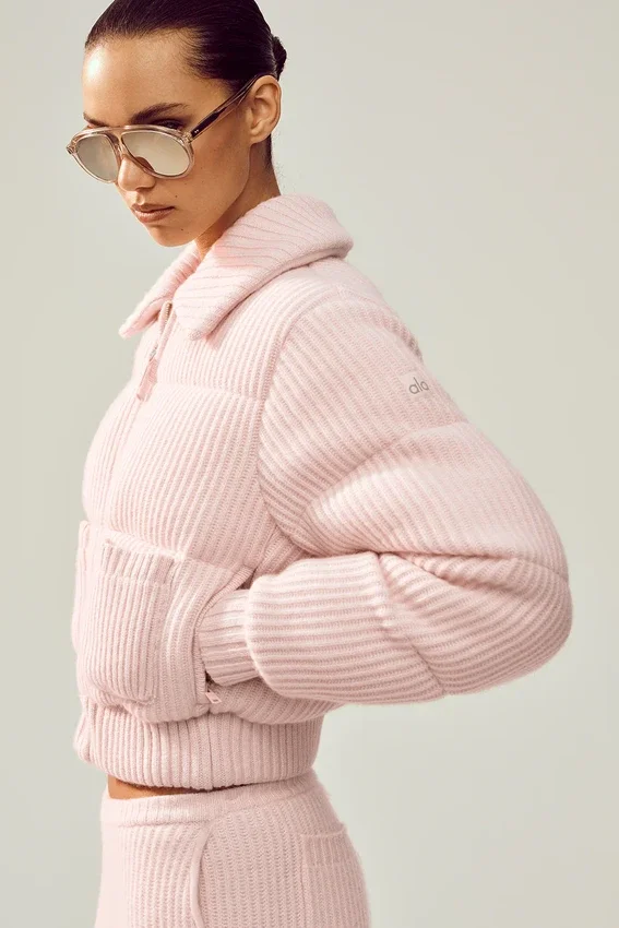 Maglione imbottito Northstar in cashmere - Rosa ghiaccio