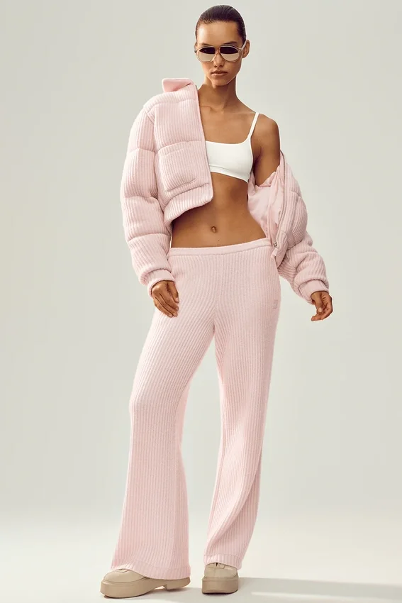 Maglione imbottito Northstar in cashmere - Rosa ghiaccio