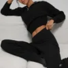 Maglione in cashmere a trama a nido d’ape con zip a 1/4 - Nero