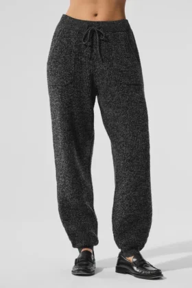 Maglione in maglia melange - Nero melange