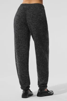 Maglione in maglia melange – Nero melange