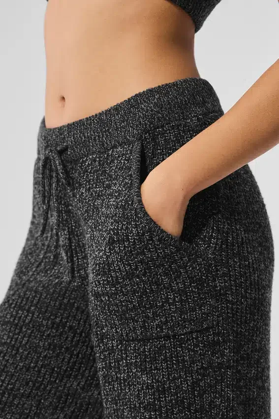 Maglione in maglia melange - Nero melange