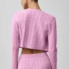 Maglione in maglia pointelle “Be Mine” - Rosa Cuore Caramella