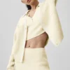 Maglione in maglia Tennis Club - Avena/Bianco