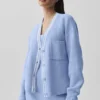 Maglione in maglia Tennis Club - Blu Provenza chiaro/Bianco