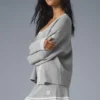 Maglione in maglia Tennis Club - Grigio melange sportivo/Bianco