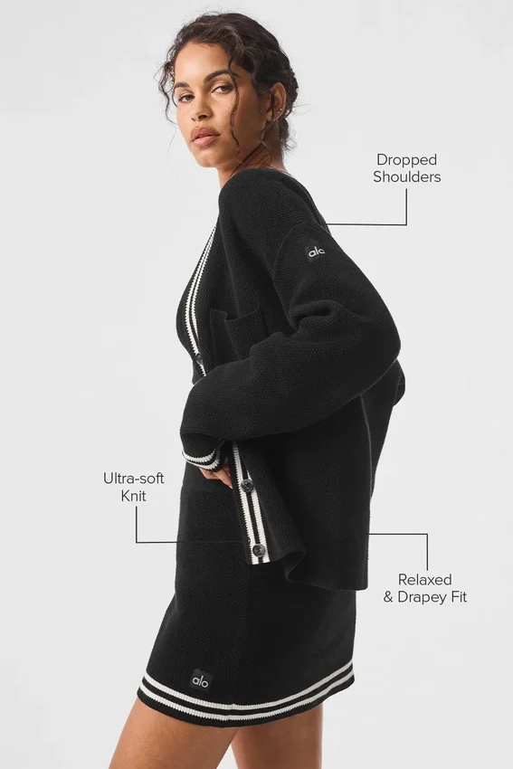 Maglione in maglia Tennis Club - Nero/Avorio