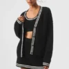 Maglione in maglia Tennis Club - Nero/Avorio