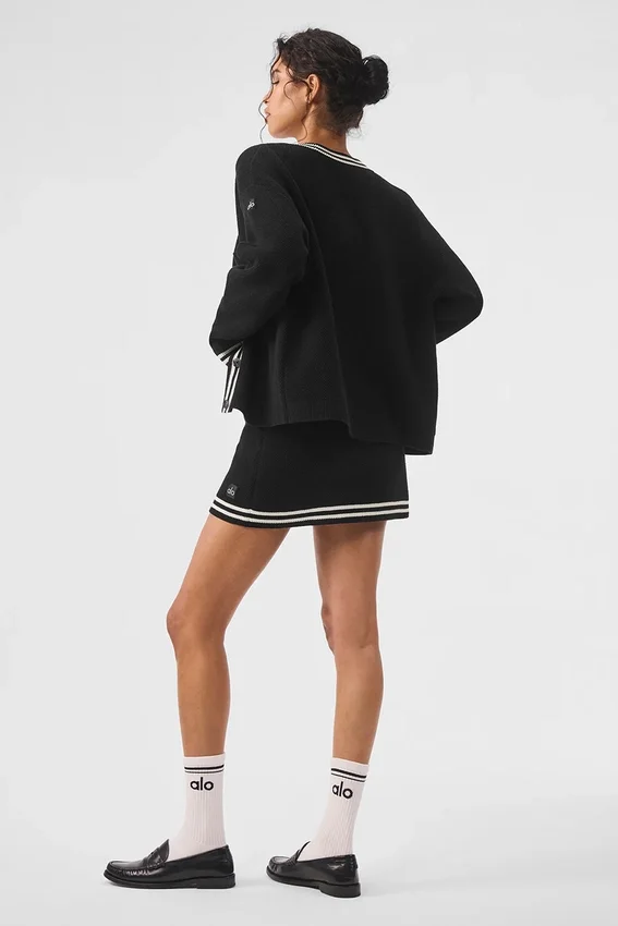 Maglione in maglia Tennis Club - Nero/Avorio
