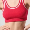 Maglione in maglia Tennis Club - Rosso caramella/Bianco