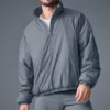 Maglione Latitude leggero con mezza zip - Grigio acciaio