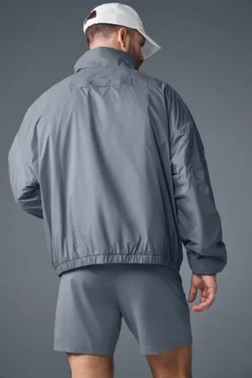 Maglione Latitude leggero con mezza zip – Grigio acciaio