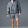 Maglione Latitude leggero con mezza zip - Grigio acciaio
