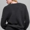 Maglione oversize New Class in misto lana e cashmere con scollo a V - Nero