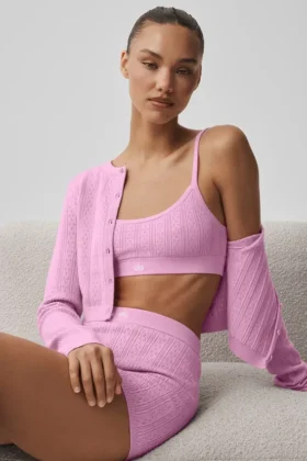 Maglione Pointelle Be Mine Bra - Rosa Cuore Caramella