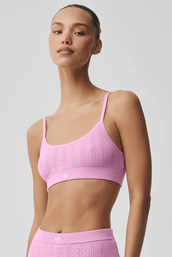 Maglione Pointelle Be Mine Bra - Rosa Cuore Caramella