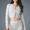 Maglione Pointelle “Be Mine” - Grigio chiaro melange