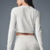 Maglione Pointelle “Be Mine” - Grigio chiaro melange