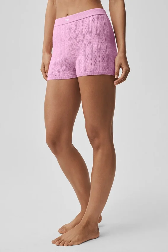 Maglione Pointelle Be Mine Pantaloncini Hot - Rosa Cuore Caramella