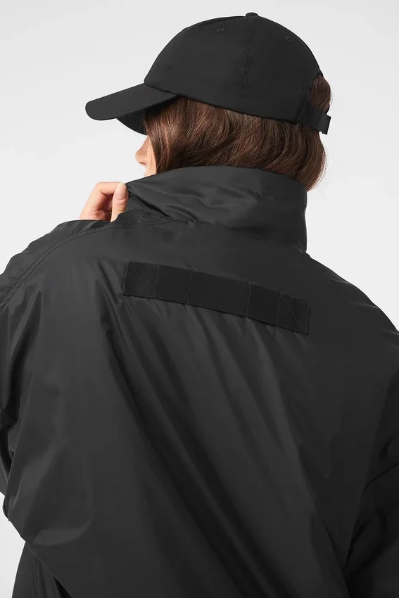 Maglione pullover leggero con mezza zip Latitude - Nera