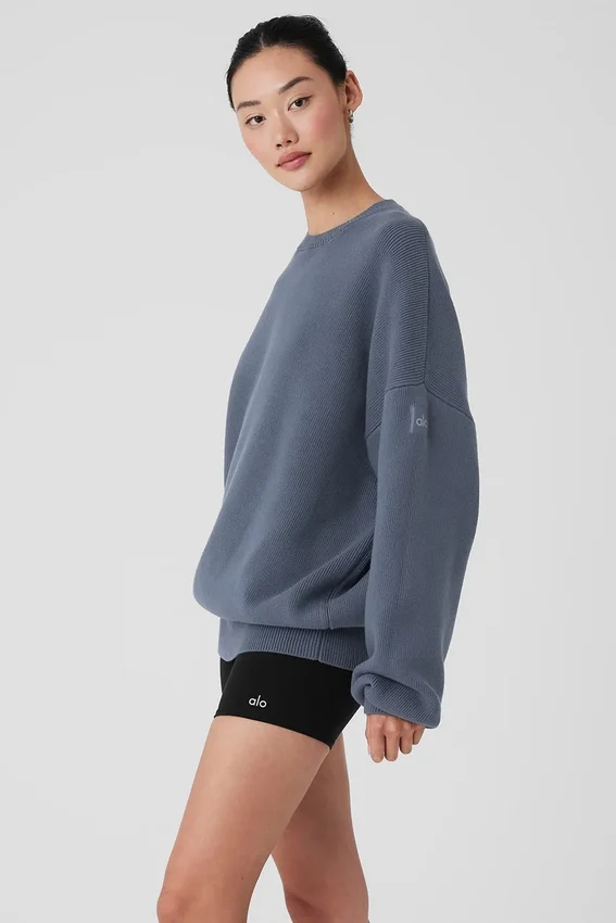 Maglione Scholar a girocollo - Bluestone